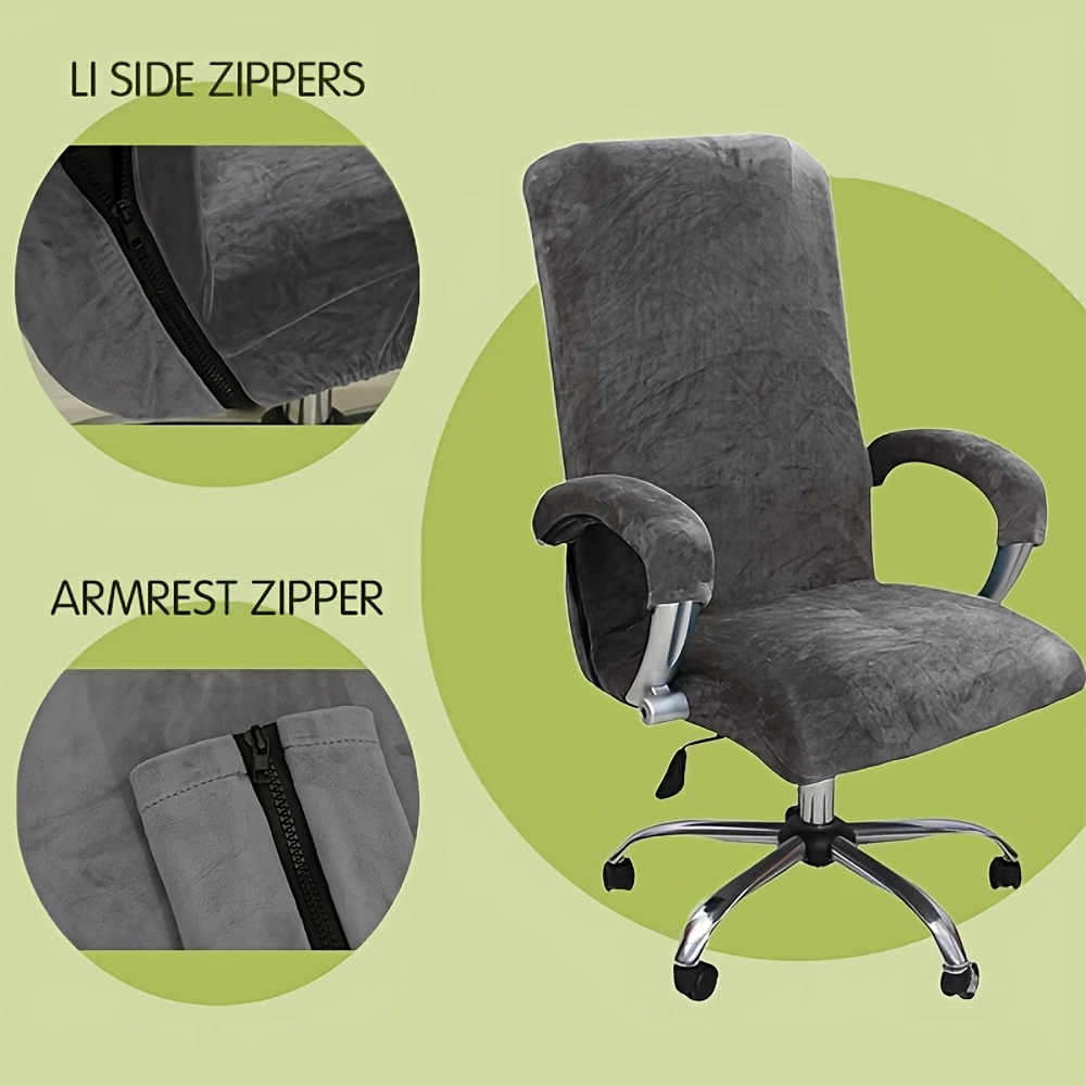 home decoration chair cover 3pcs set elastic computer chair cover with 2pcs armrest covers soft   chair covers