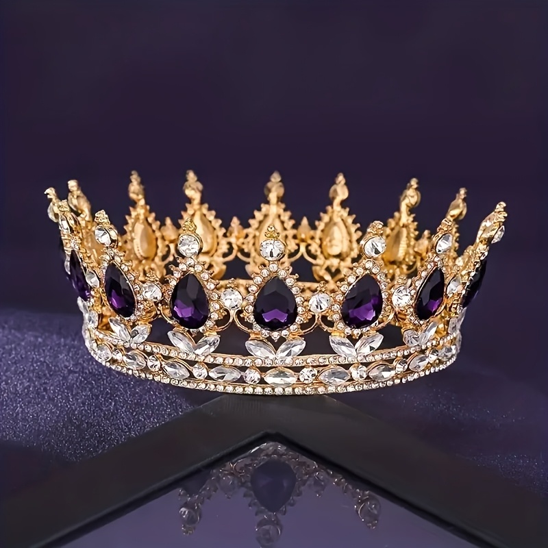 baroque style shiny purple headpiece - Temu Greece display picture 1