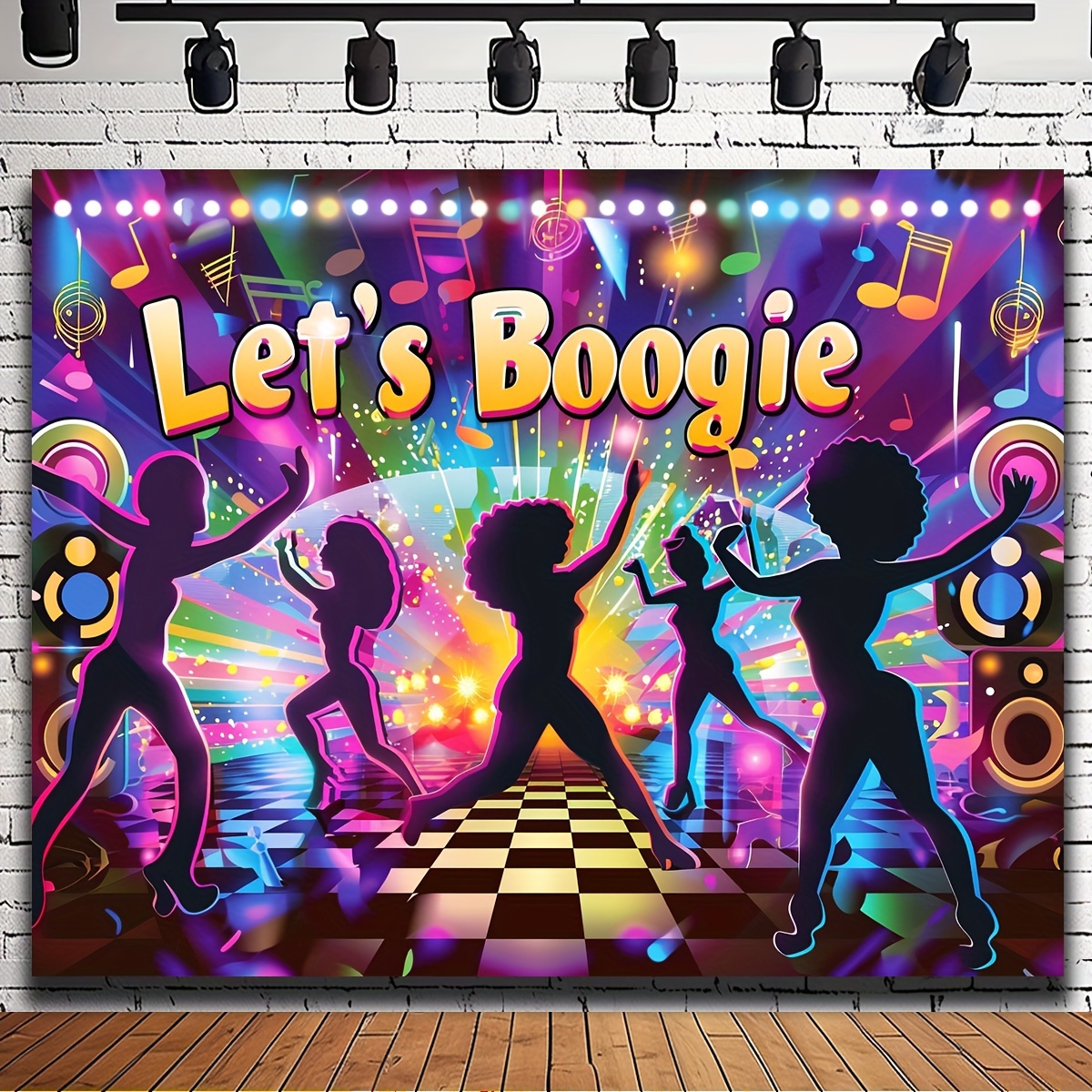 70er 80er 90er Disco Party Banner – Retro Fotohintergrund 180x90 Cm Für Mottopartys