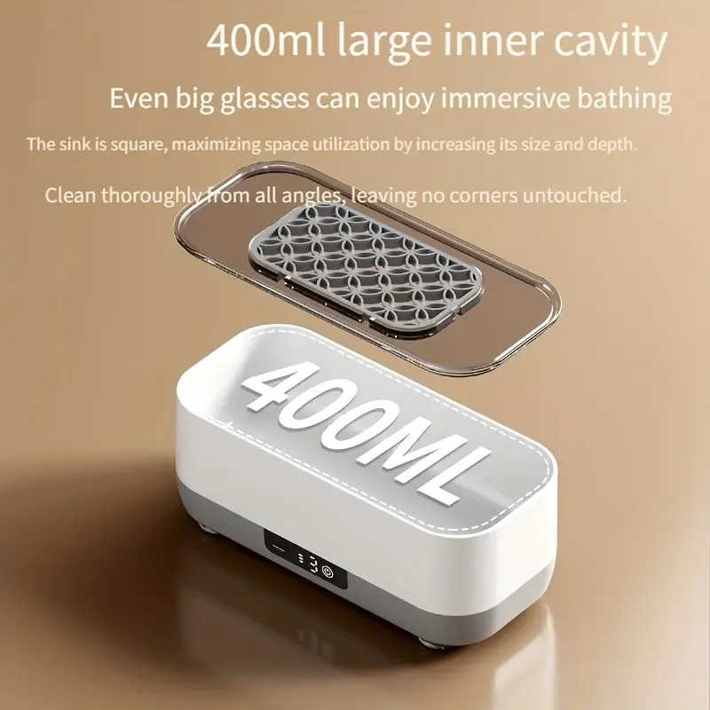 feiyba 1pc chemical free technology cleaner machine high frequency vibration for watches jewelry glasses makeup brushes dentures usb rechargeable with durable Product details 8