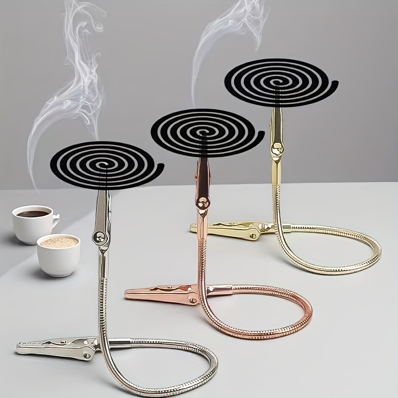 a set of 5pcs including a double ended mosquito coil holder a metal business card holder a multi functional alligator clip an stick holder and a   stand Product details 0