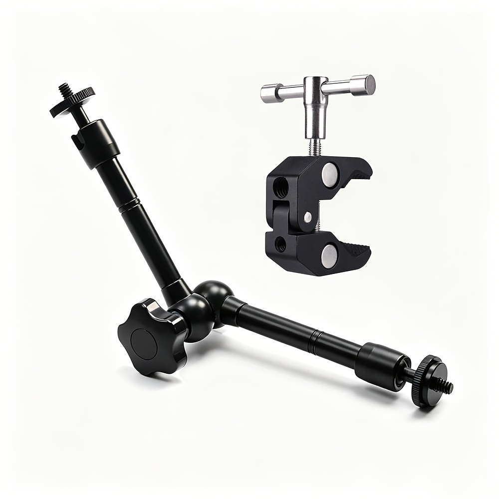 Image of 10in Friction Articulating Magic Arm Super Clamp, Camping Fishing Multi Tools For Dslr Slr Lcd Monitor Led Light Photo Studio, Tripod Accessories
