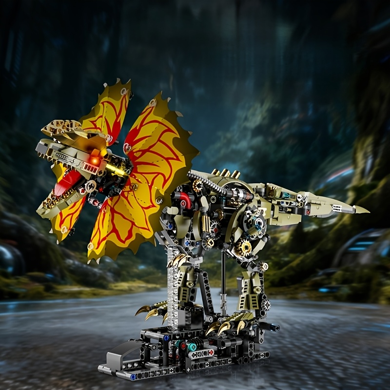 Dinosaur T-Rex Mechanical Linkage Building Blocks Set, STEM Gift