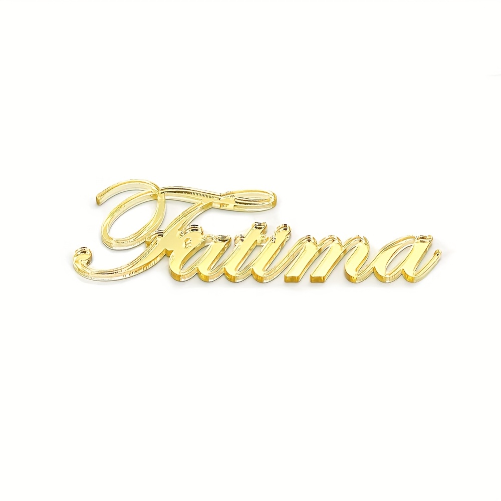E-shop Personalisiertes Laser-geschnittener Namensschild - Benutzerdefinierter Kursivschrift und elegante goldene Buchstaben, Acryl-Namensschild mit