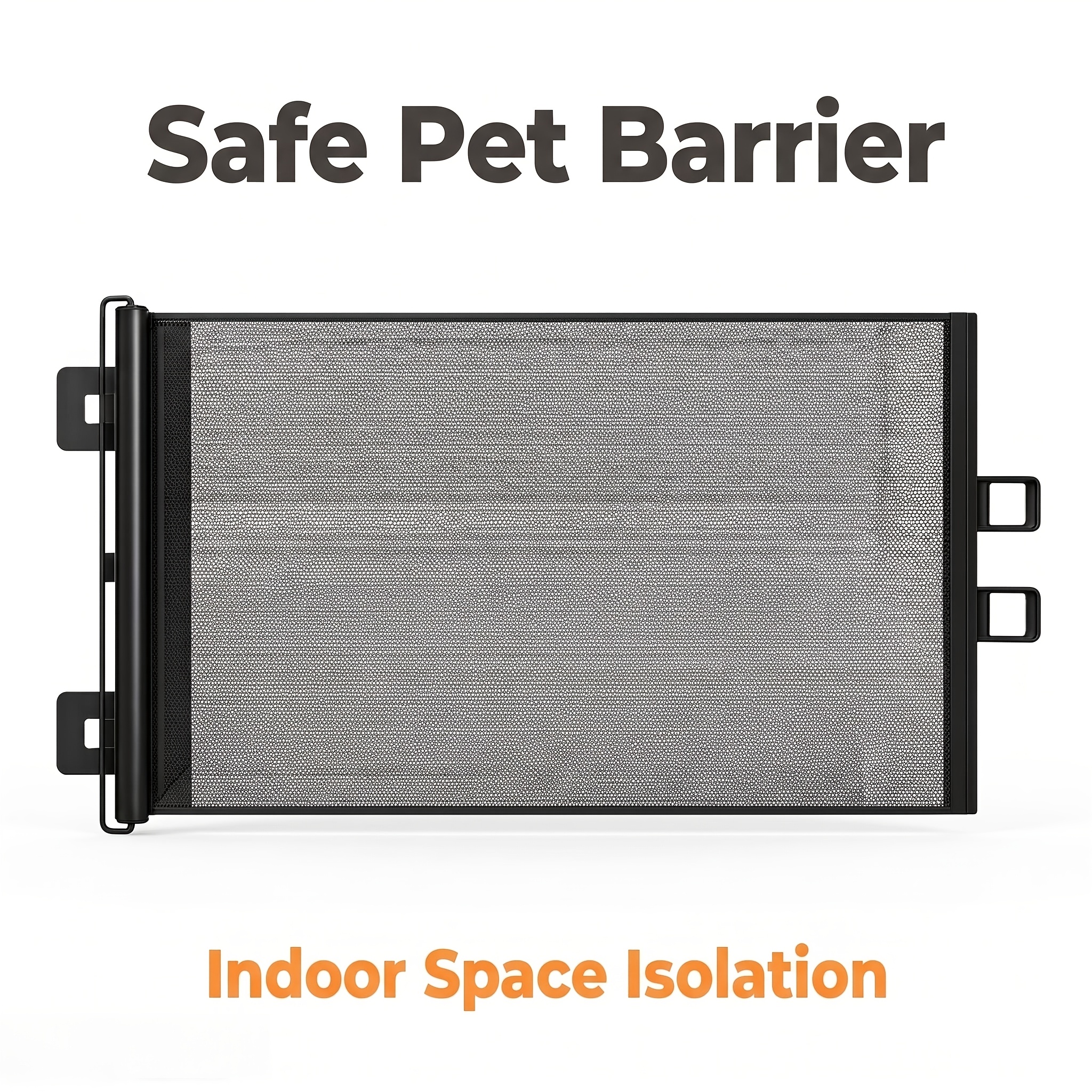 TEMU Flexible Retractable Pet Barrier Suitable For Dogs - No-assembly Indoor Safety Fence With Retractable Panels, Portable Barrier For, Doorways,