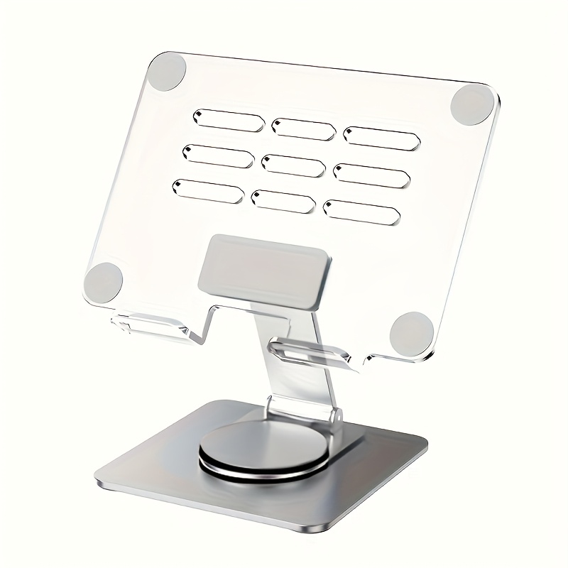 TEMU 2024 Nouveau Support de Tablette en Acrylique Haute , Support de Bureau pour Ordinateur Portable, Support Multifonction Rotatif 360°, Support