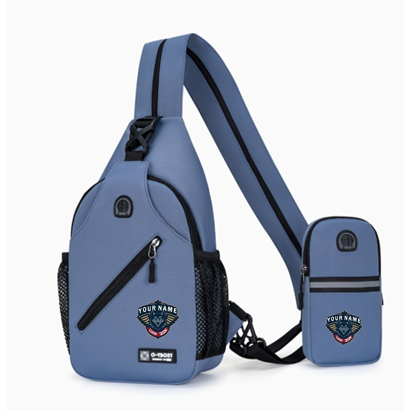 TEMU Customizable Name, Versatile Women's Chest Bag, New Fashionable And Versatile Large-capacity Backpack, Crossbody Bag For Men