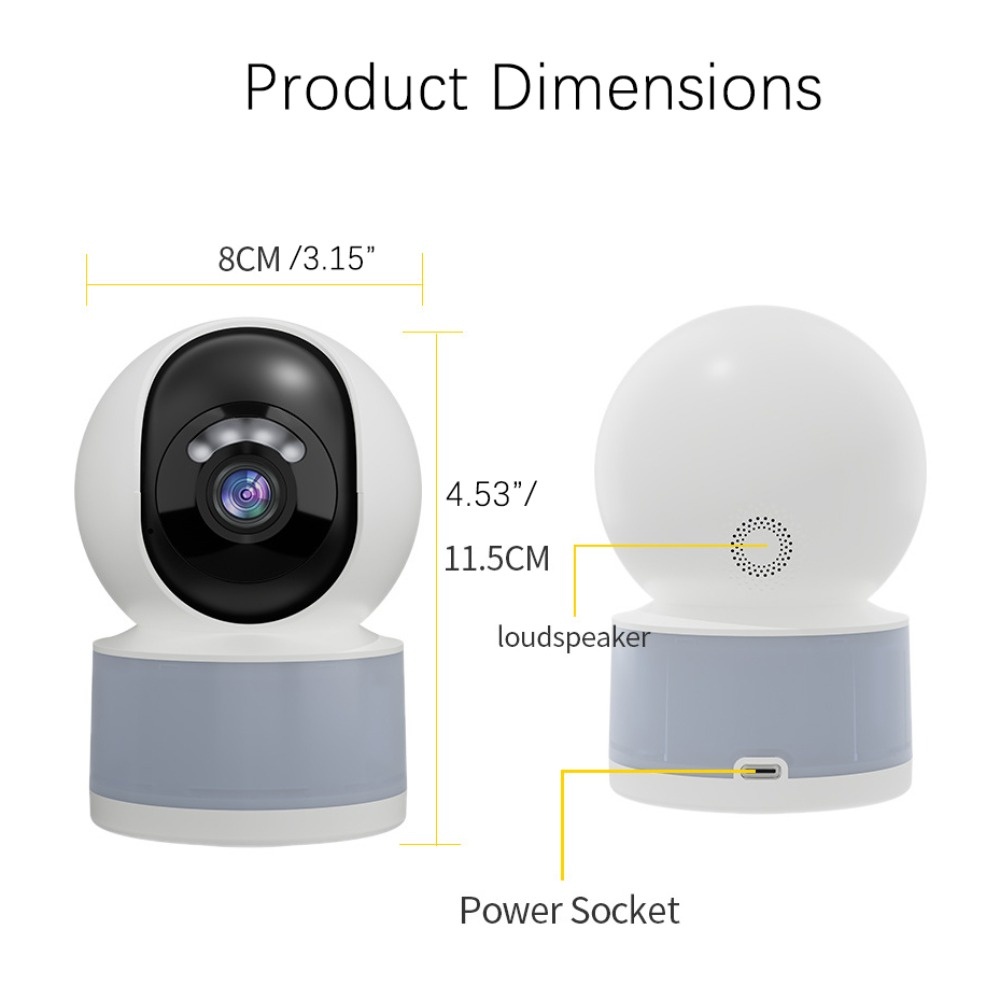 Indoor Home Surveillance Camera 4MP Wifi Security Camera Two-Way Audio Night Vision Two Ways Audio Human Detection Tuya IP CAM