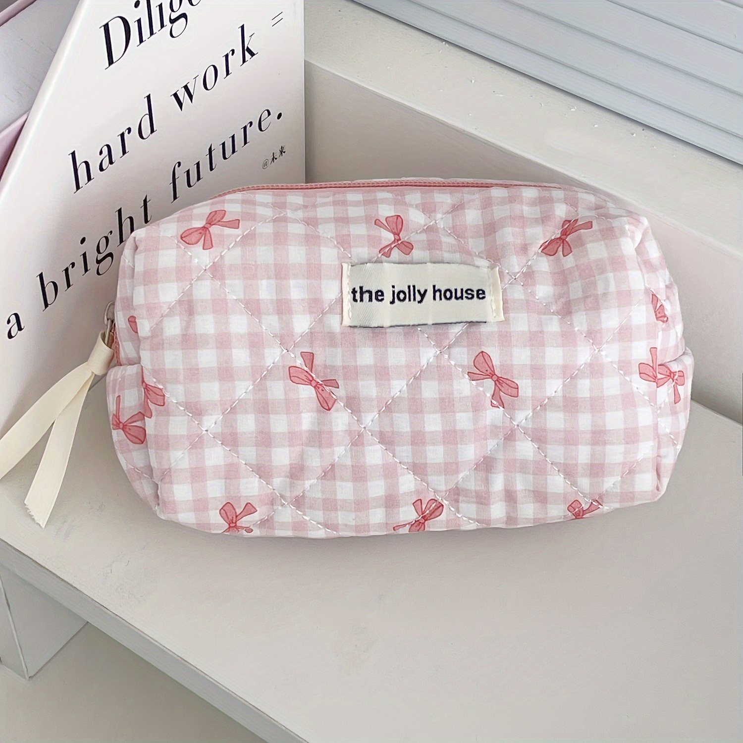 Coin Purse Grid Knot Octagon Bag High Portable Large Capacity Toiletry Storage Bag