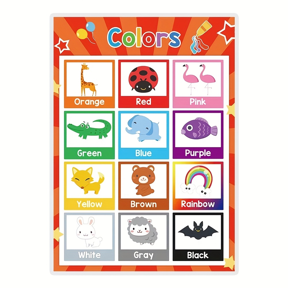 19pcs Educational Learning Charts Set for Classroom Decorations & Teaching Aids