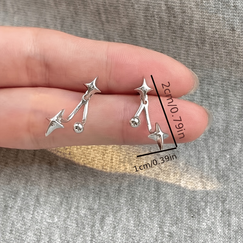 Double Wear Star Earrings, Minimalist Design