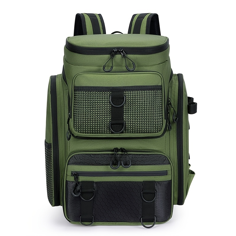 Bag Multifunctional Fishing Bag Large Capacity Fishing Rod Bag Fishing Storage Backpack Fishing Rod Bag Fishing Gear Backpack (plastic Box Not Included)