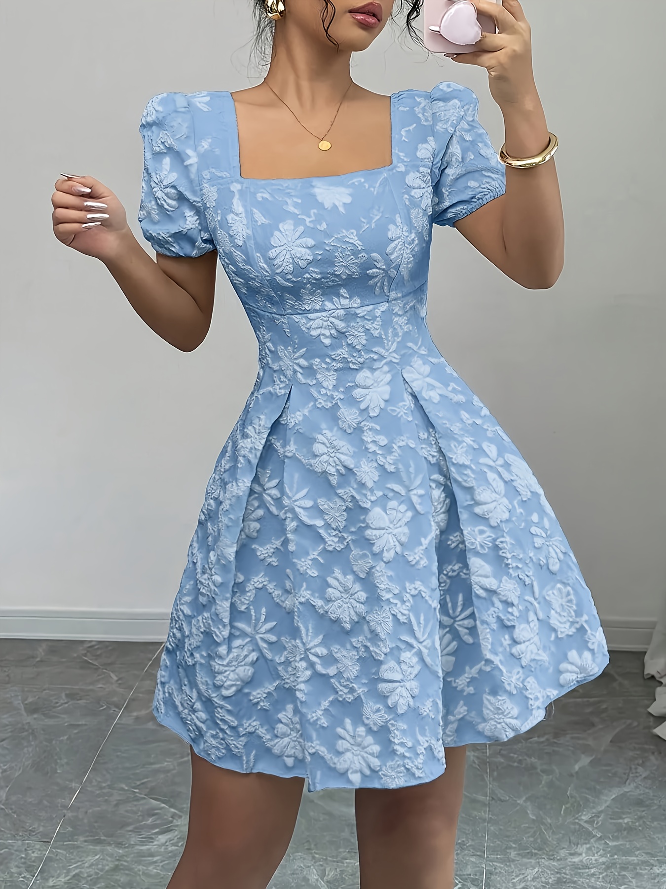 navy blue dress for baby girl Puff Sleeve Dresses - Puff Shoulders