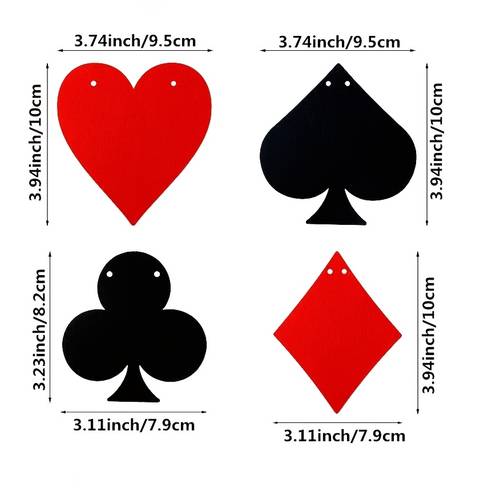 2 pack poker banner felt banner hanging poker themed party decorations for night birthday party supplies