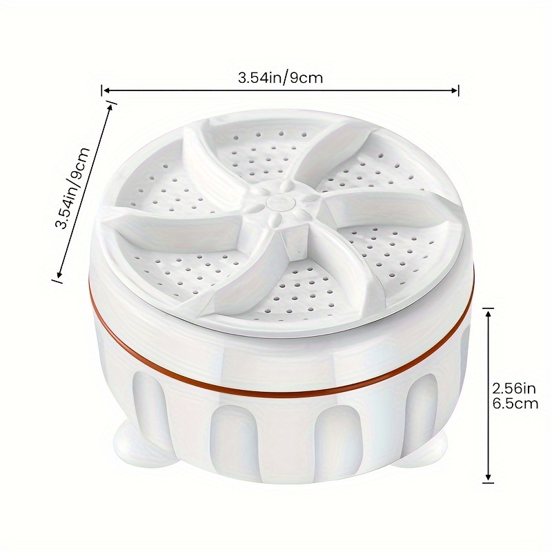 TEMU 1pc Portable Mini Turbo Washer, Usb Powered Cleaning Washing Machine For Underwear Socks, Mini Ultrasonic Turbo Washer