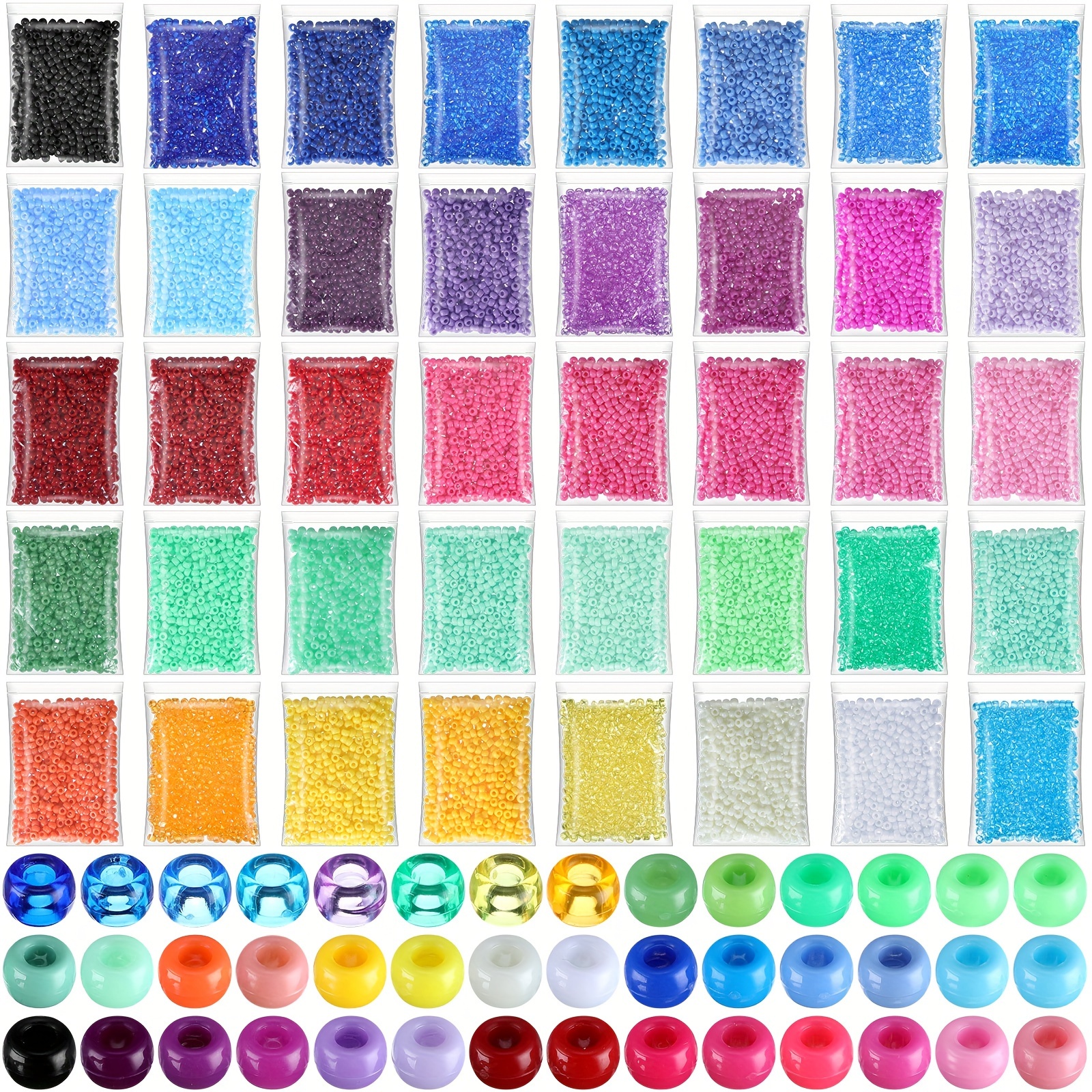 

21000 Pcs Pony 40 Plastic For Bracelet 6 X For Necklace Jewelry Key Diy (40 )