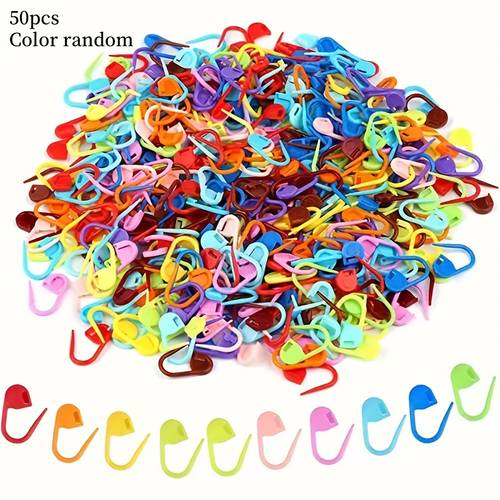 50 71pcs crochet knitting accessory set multi markers plastic sewing needles yarn hooks safety pins and other knitting supplies with multi compartment storage box with colored crochet hooks knitting stitch marker sets