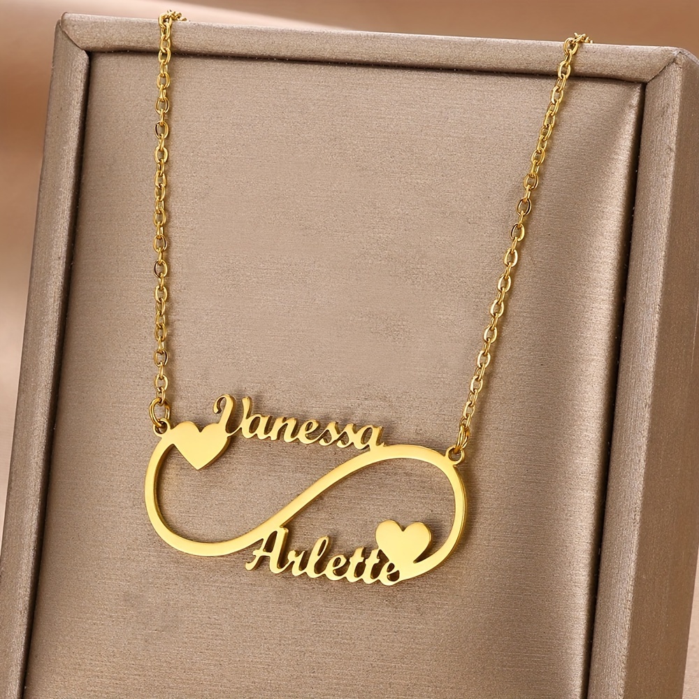 Custom Double Name Necklace — Personalized Bohemian Style Gift