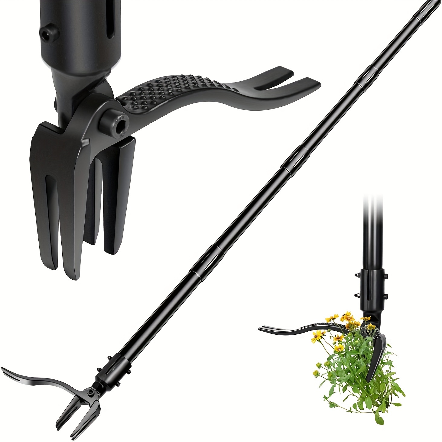 

Puller Tool, Stand Up Puller Long Handle Removable Steel Tube, Manual Remove Dandelion Root Tool Gardening Patio Yard