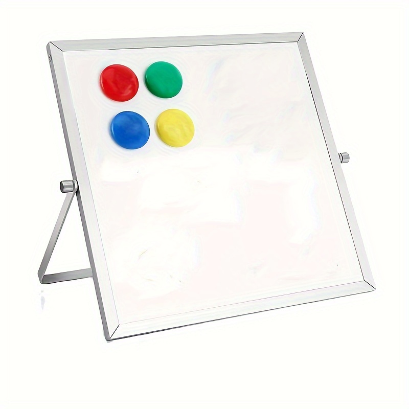 

1pc Whiteboard, -sided Metal Frame Stand, Portable Writing For , , And Educational Use - Markers And Magnets