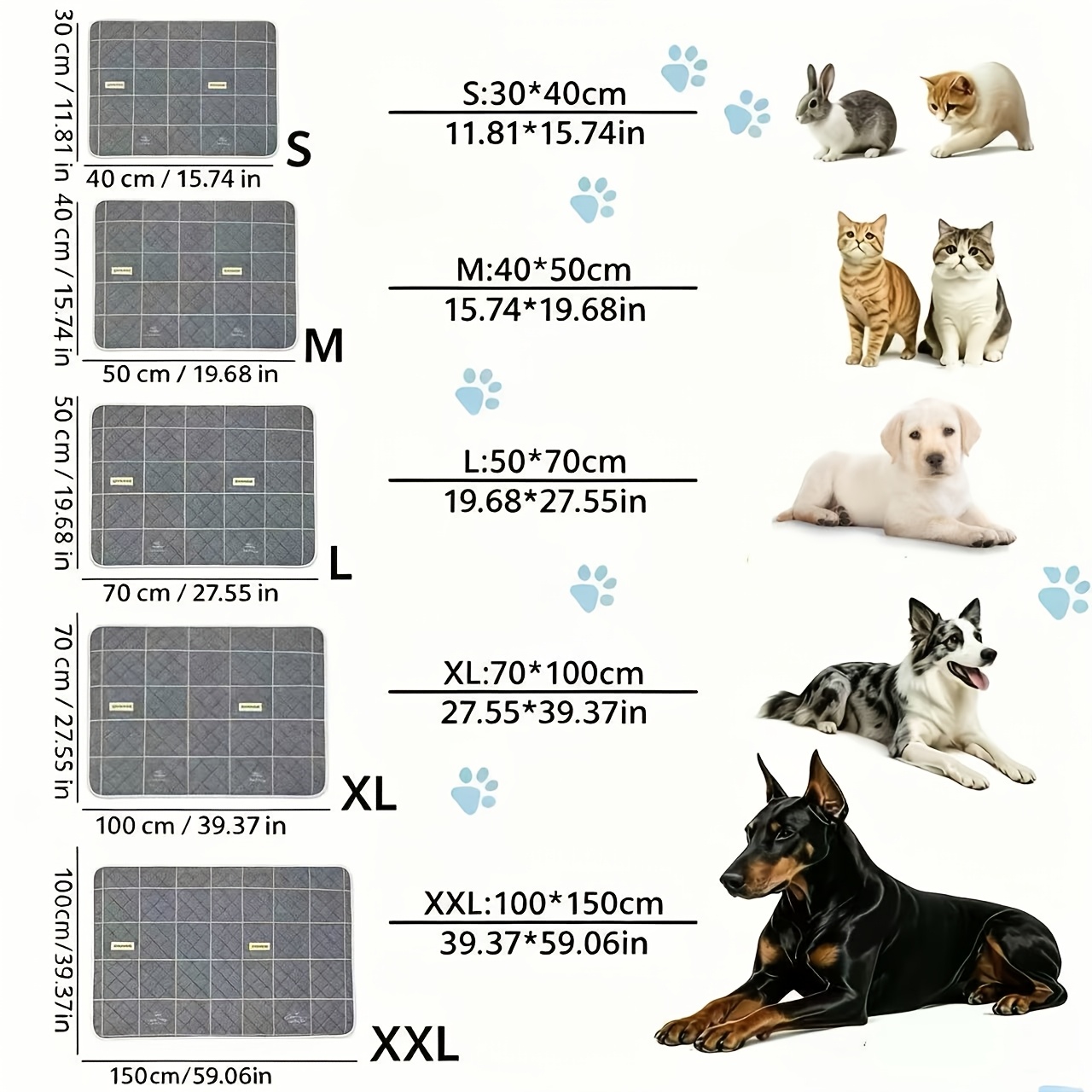 TEMU Materassino per il sonno Pet per e cani - Tappetino per il sonno per animali domestici ad assorbimento, , delicato , resistente all'usura e