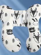 1pc cartoon pattern shaped headrest pillow polyester fiber neck support cushion for strollers and car seats ideal for 0 3 years travel and home use perfect christmas and thanksgiving gift