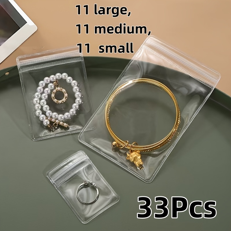 High-Transparency PVC Jewelry Seal Dustproof Bags, Multi-Size