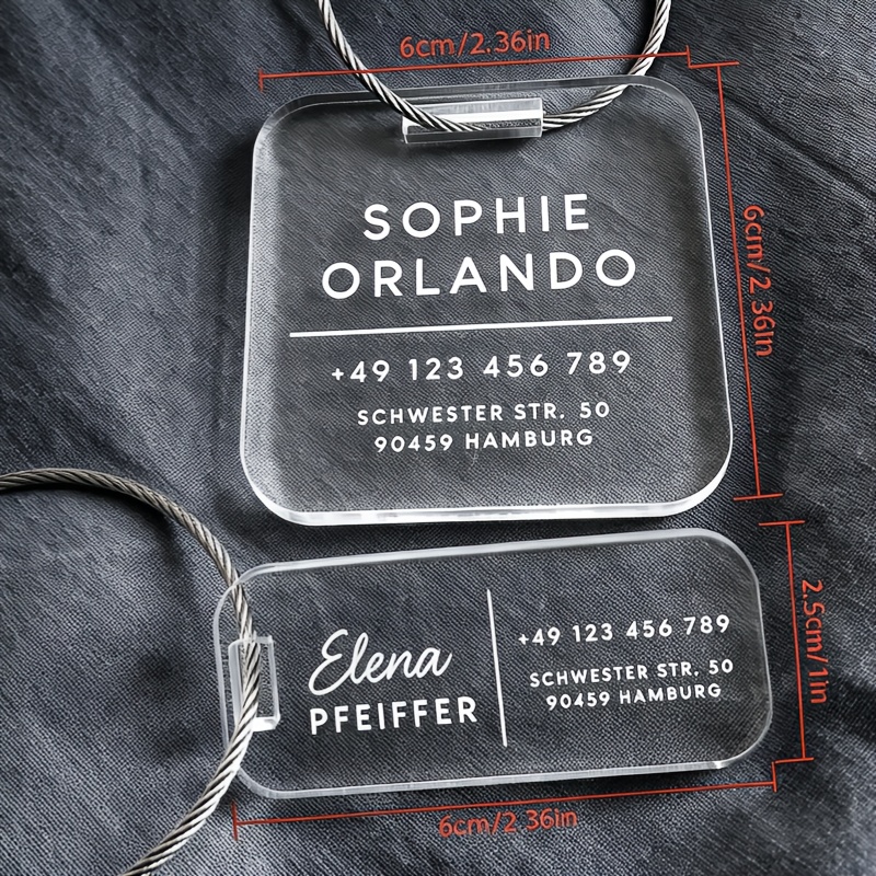 Personalized Luggage Tag for Travel Bag Identification