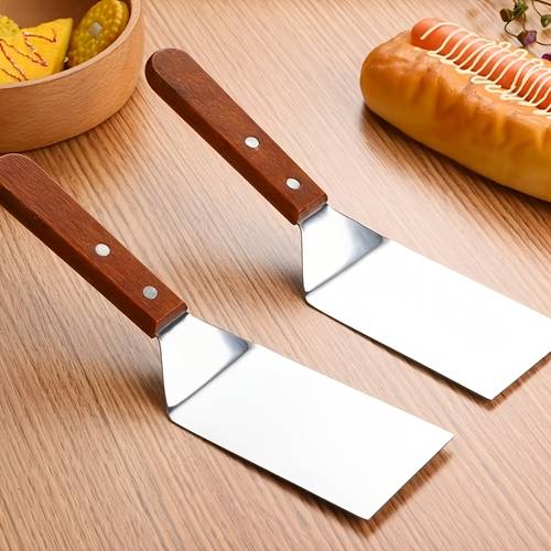 1pc stainless steel frying spatula pancake turner steak spatula cake spatula kitchen tool