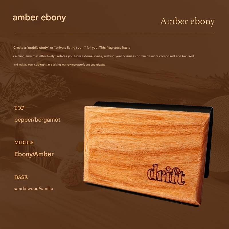 TEMU 1 High-end Sun Visor Car Scent Clip | Wood-style Aromatherapy Decoration, Long-lasting Odor-killer Car Perfume, , Fragrance-free