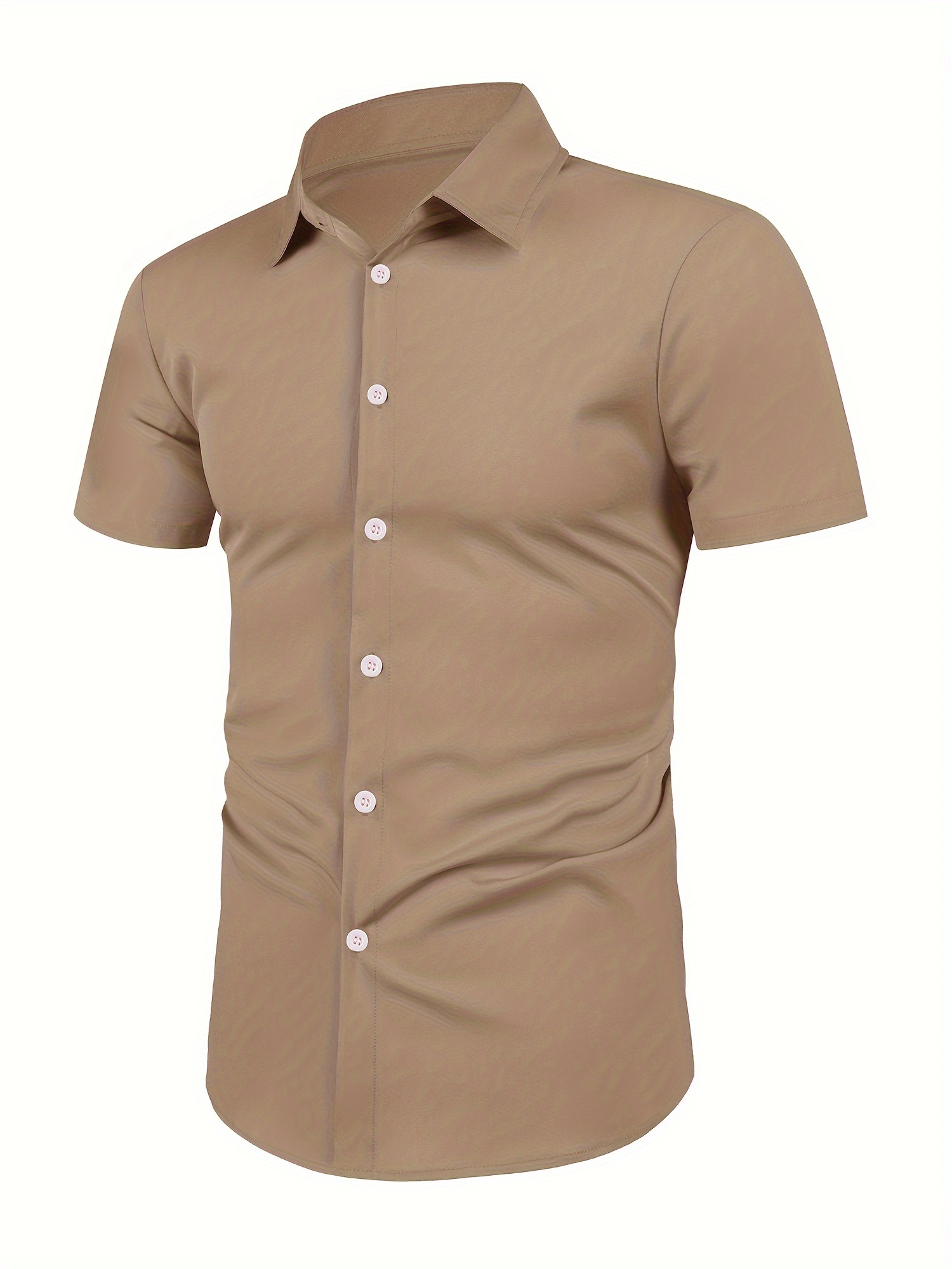 camisa manga corta color hombre camisa formal verano Temu Colombia