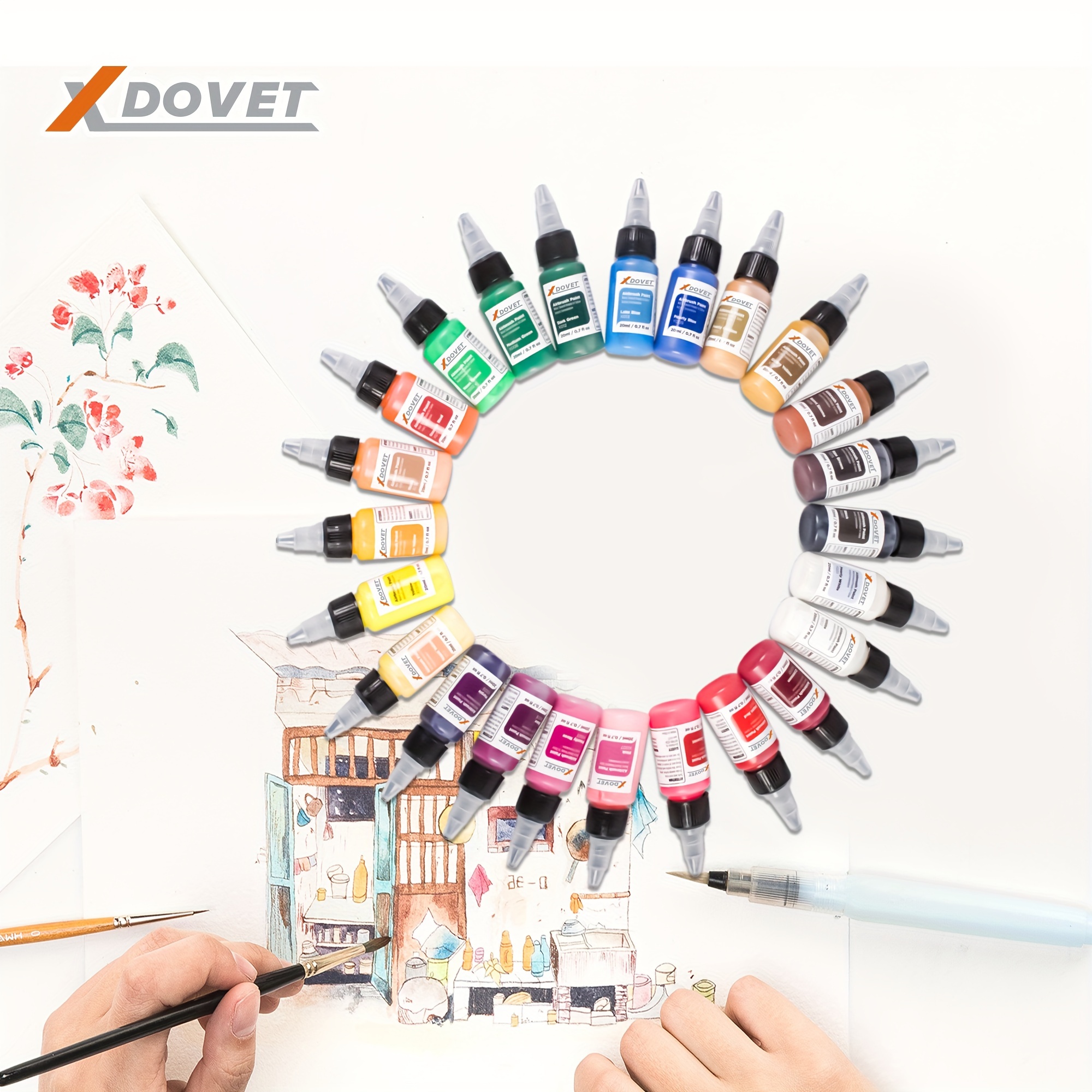 

[top-] Xdovet Set - 24/18 , 0.7fl.oz Bottles For & Painting On , Metal, Plastic, Wood - To Artists