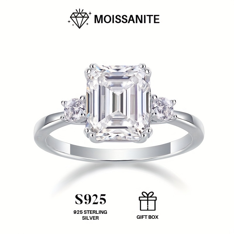 

3 Carats Dazzling Moissanite Ring, 925 Sterling Silver & Plated, For Men And Women, Wedding Ring, Perfect Unisex Gift For Everyday & Milestones
