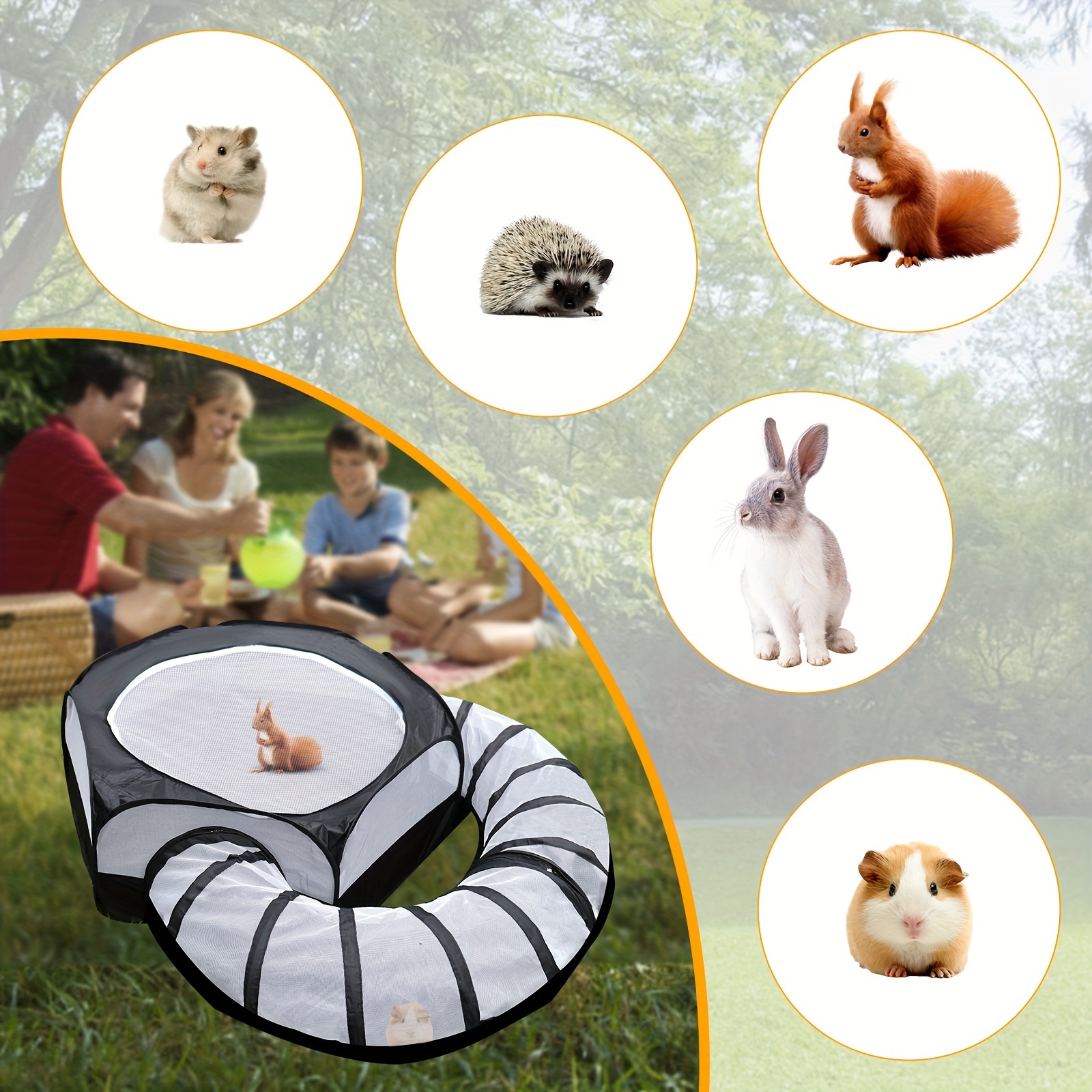 Small Animal Playpen With Removable Bottom | 73"x36"x25", Pop-Up Tent For Rabbits, Puppies, Kittens, Indoor/Outdoor