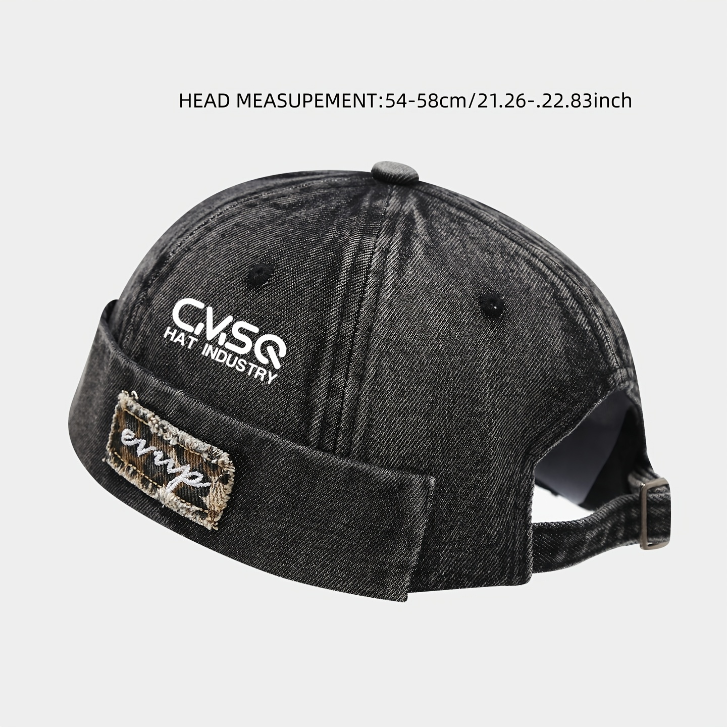 TEMU Fabric Are Normal. Pattern Colors Are Random, Not Fixed. Japanese-style Vintage Distressed Washed Cap, Unisex, Versatile, Face-slimming, Round