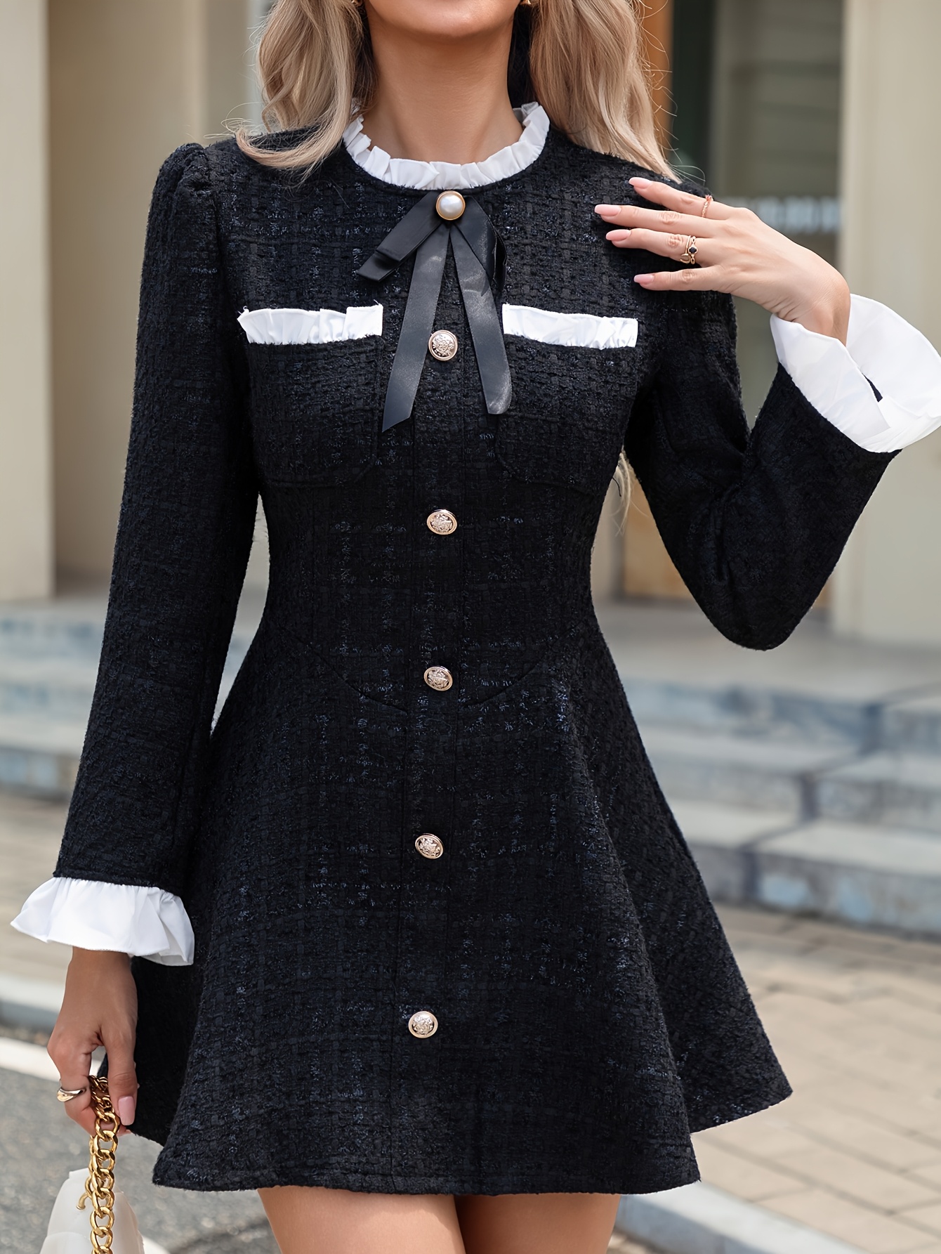 tweed dress sold on Temu United States