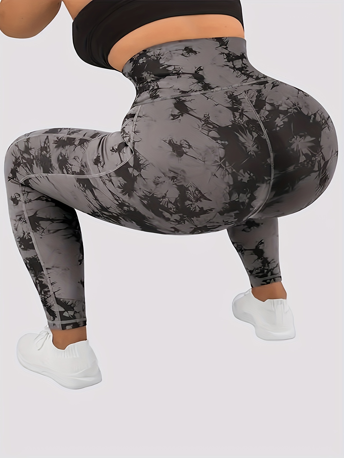  CX-Sports Pantalones deportivos de yoga para mujer, leggings  deportivos con estampado de flores, cintura alta, control de abdomen,  ajustados, elásticos, ligeros, para entrenamiento, correr, fitness, mallas  de entrenamiento, talla XL, A 
