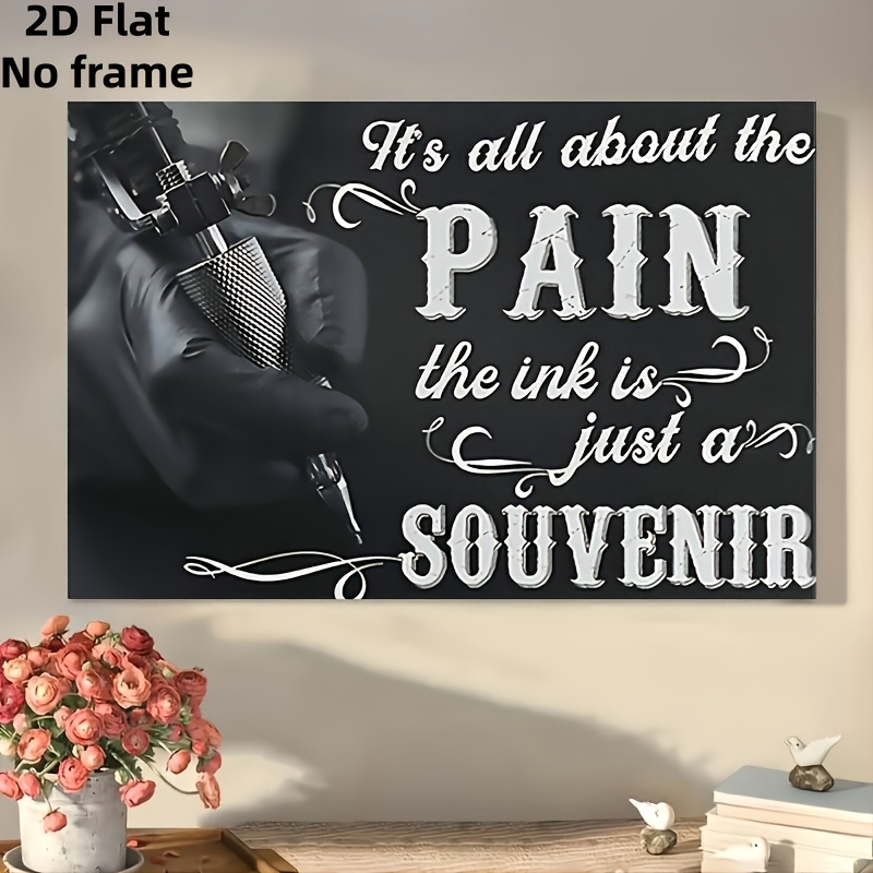 E-shop 2D Flach, 2D Flach, 2D Flach Raumdeko, Modische Tattoo Inspiration Leinwand Wandkunst, - Perfekte Wahl für Wohnzimmer- und