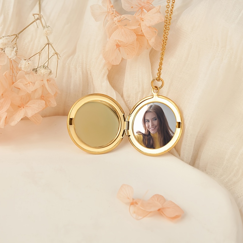 

Personalized Photo Locket Necklace - Stainless Steel, Perfect Day Gift For Her