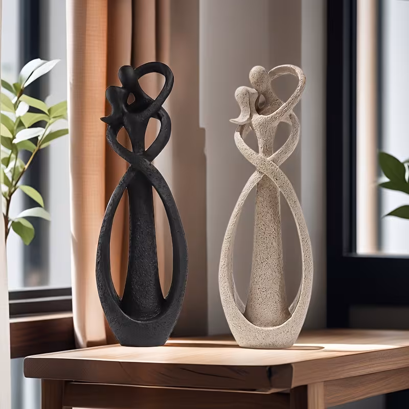 1 unidade, estátua de a beijar, escultura em resina, dia namorados, decoração de casa, decoração para secretária de escritório em casa, decoração de prateleira de livros, aniversário, presente para alguém Detalhes do produto 0