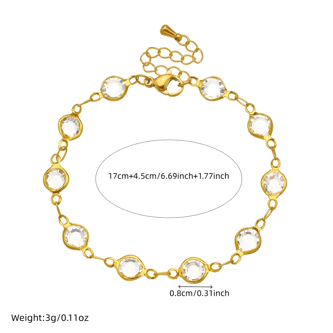 Women's Fashionable Transparent Round Bead Bracelet