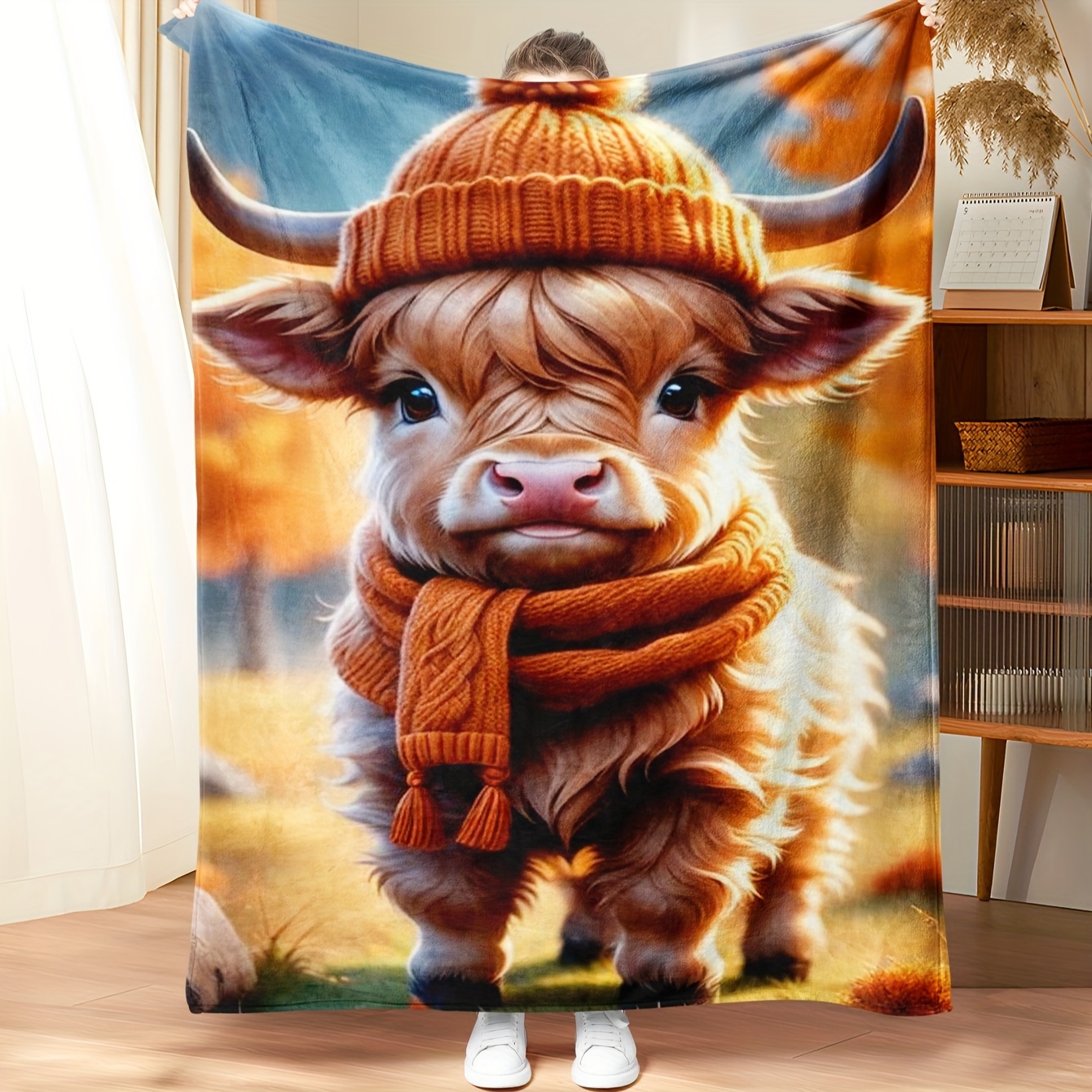 

Cow Print Flannel Throw Blanket - Couch, Bed, Office, And Camping - Idea, , Fleece Blanket, Office, Camping, , Super Soft