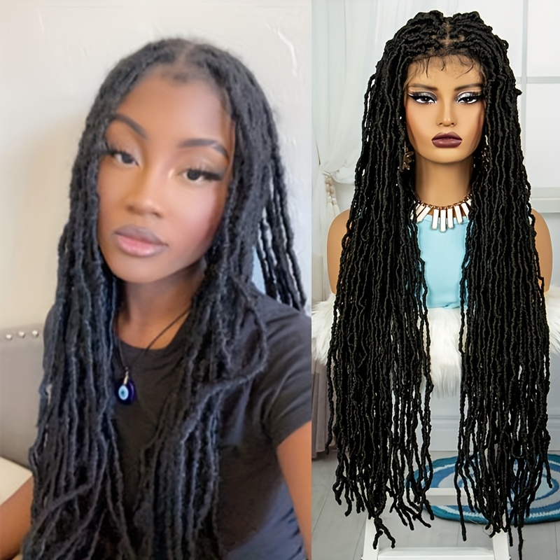 knotless box twist braided wigs full lace braided lace wigs  display picture 1