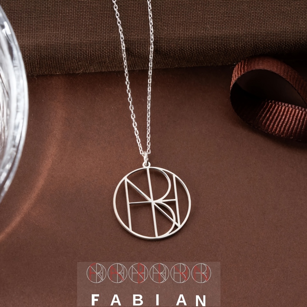 Image of [customized] Personalized Stainless Steel Golden Logo Name Necklace, Design Logo Name Necklace, Custom Jewelry Gift, Unique Creative Gift, Holiday Gift, Birthday Gift, Perfect Gift For Her