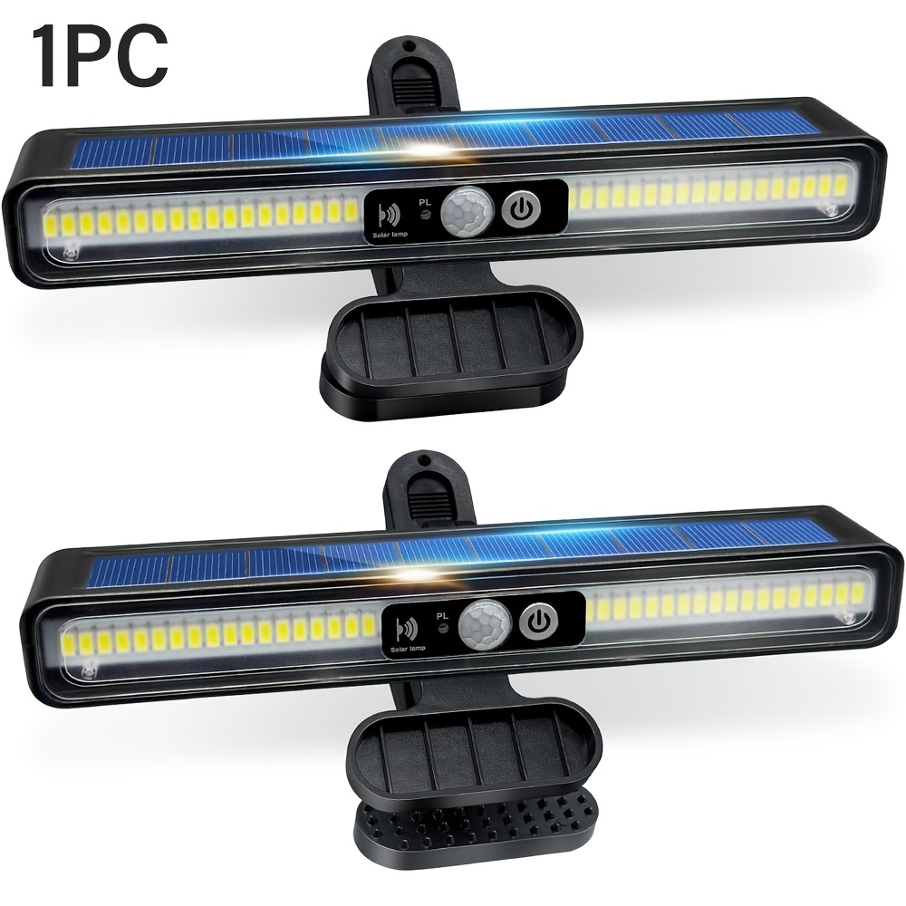 Solarna športna luč za na prostem s sponko, 3 načini delovanja, solarna luč za ograjo, 36 LED diod 6500K, prenosna varnostna luč za dvorišča,