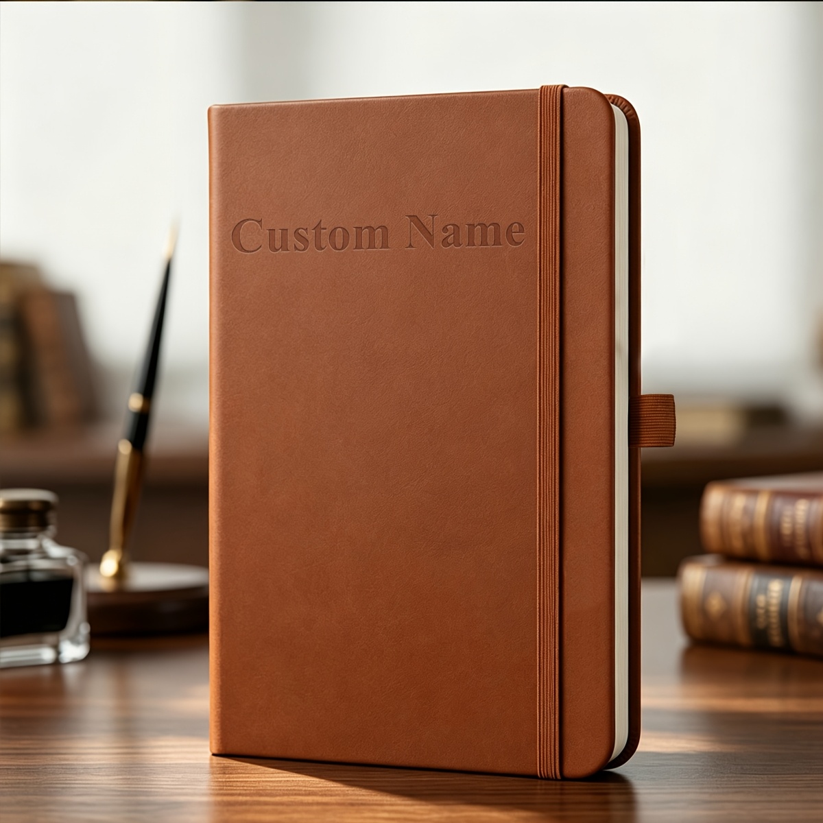 TEMU Gepersonaliseerd Zaknotitieboek, Premium PU Lederen Omslag, Klein Notitieboek, A6 Zakagenda, 160 Pagina's, Draagbaar Reisjournal, Ideaal Als