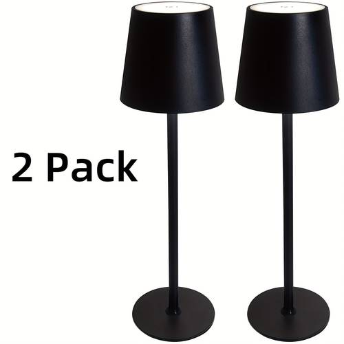 set of 2 rechargeable portable desk lamps featuring three color temperatures and dimmable settings suitable for home decor reading and use in dining rooms living rooms or bedrooms