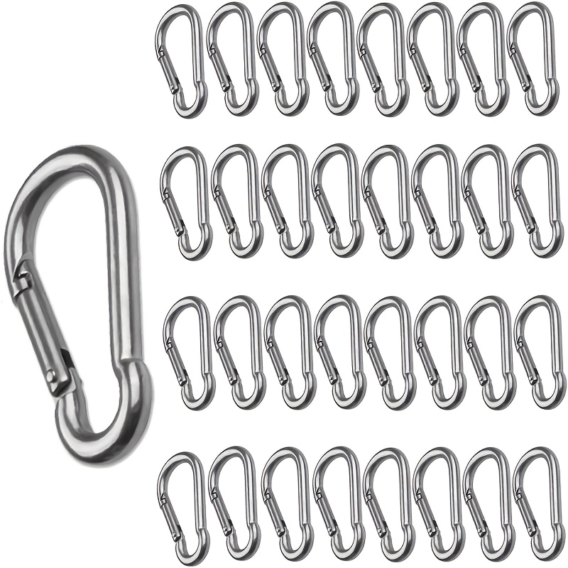 TEMU 33pcs Outdoor Hooks, Carabiners, And Keychains - Outdoor Hook Keychains, Pet Hooks With Spring Locks, For Fishing, Hiking, Backpacking, Outdoor