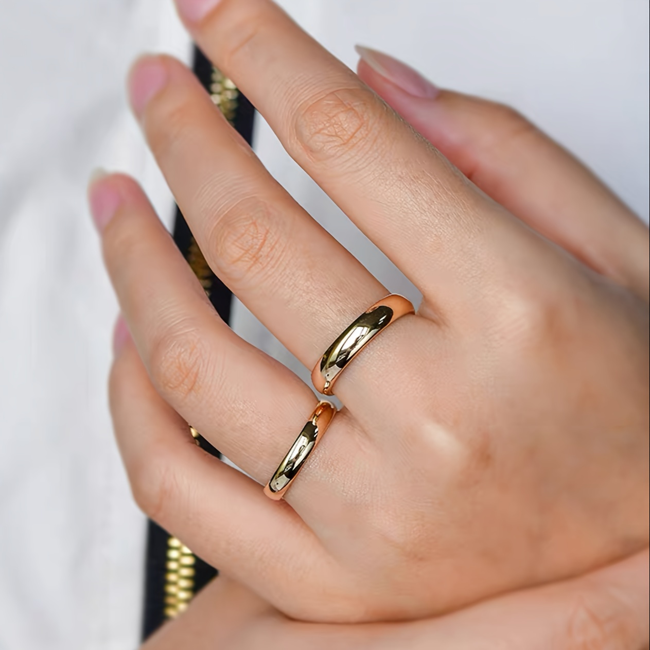 18K Plated Tungsten Steel Engagement Wedding Ring