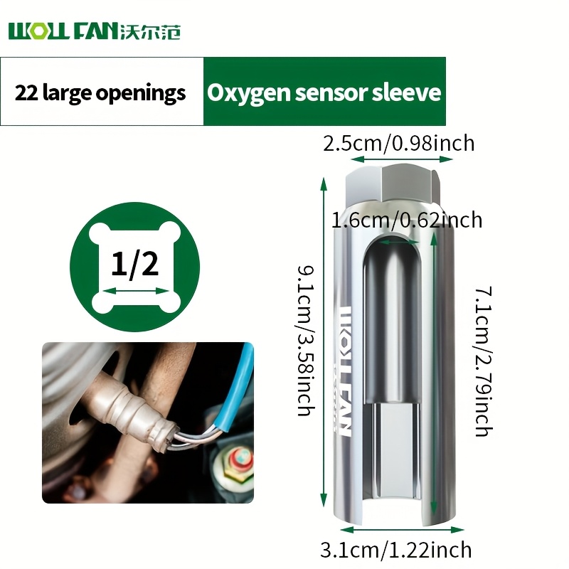 Oxygen Sensor Removal Tool Wrench With An Oxygen Sensing Socket Head Of 22mm, Specifically Designed For Removing Oxygen Sensors